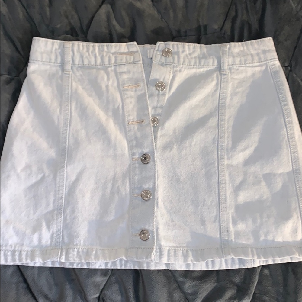Forever 21 Light Denim Button Down Skirt